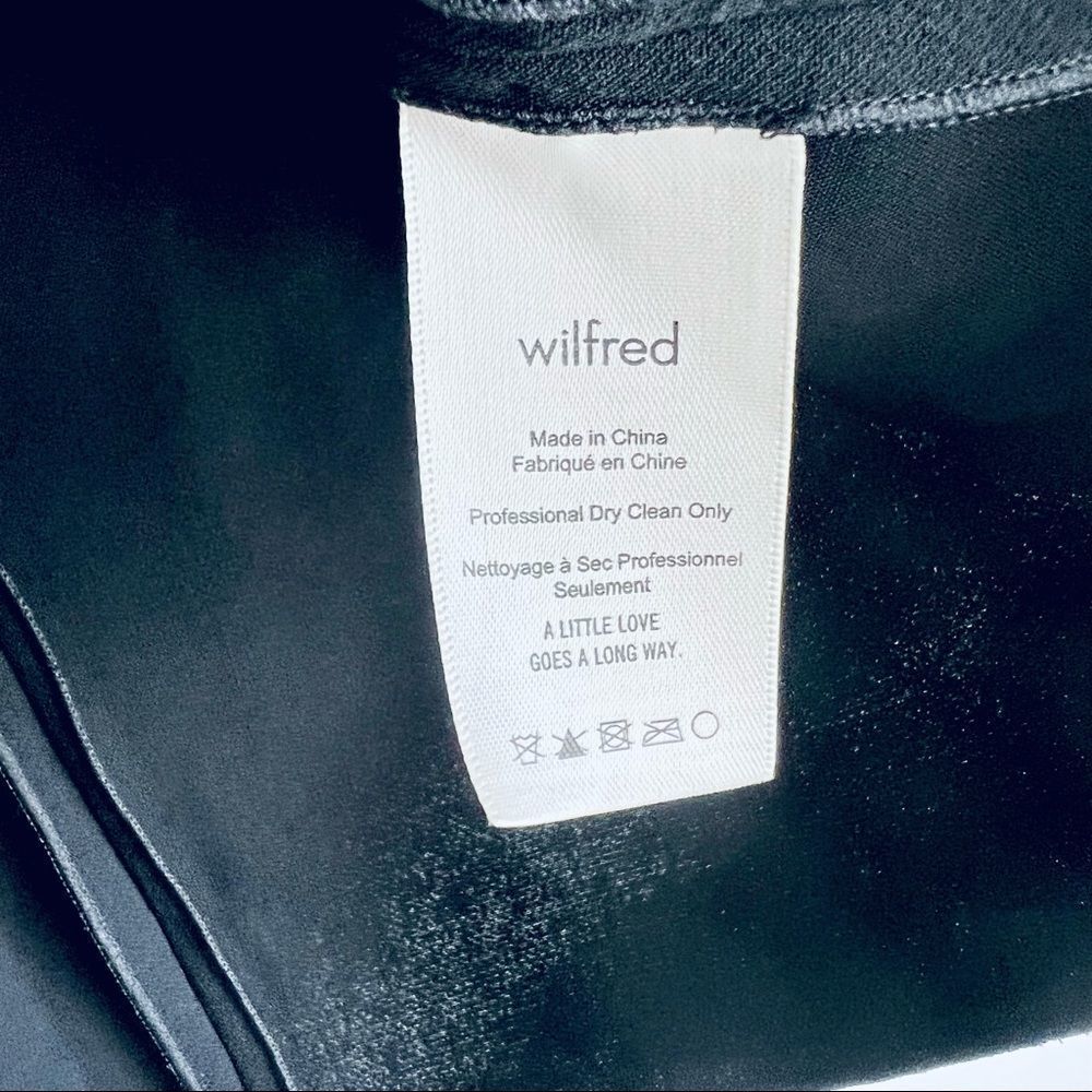 Aritzia Wilfred Vilard Sheath Dress 3/4 Sleeve Pockets Back Zipper Black Size 6 - Picture 7 of 9